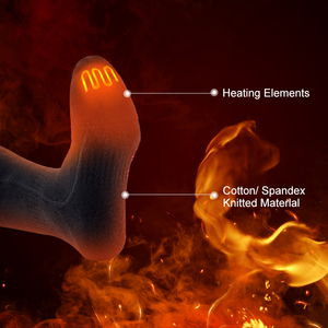 Vente en gros de chaussettes chauffantes électriques rechargeables personnalisées avec télécommande APP - Product Image 5