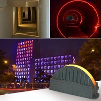 Applique murale moderne RGB 360 °   Luminaire en aluminium à montage en surface pour plafond, allée, rebord de fenêtre et éclairage mural décoratif