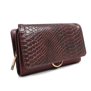 <span class=keywords><strong>Portefeuille</strong></span> en <span class=keywords><strong>cuir</strong></span> à motif Crocodile pour <span class=keywords><strong>femme</strong></span>, porte-monnaie à trois volets avec Logo personnalisé - Product Image 4