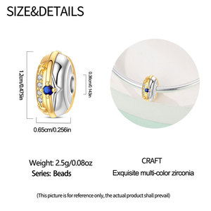 Oferta Especial: Cuentas Espaciadoras de Plata 925 con Zirconia para Localización de Hebillas, Abalorios DIY para Hacer Pulseras, Accesorios de Joyería de Moda para Mujer, Sorpresa - Product Image 6