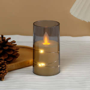 Flammenlose <span class=keywords><strong>LED</strong></span>-Säulenkerzen Flackernde 3D-Bewegungsflamme Fernbedienung Batteriebetrieben Wasserfest Umweltfreundlich - Product Image 5
