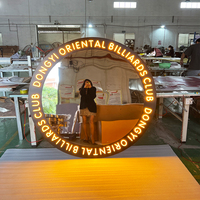 Miroir circulaire créatif, enseigne murale LED néon, boîte à lumière publicitaire, personnalisation