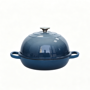 Cloche à pain en fonte émaillée orange pour <span class=keywords><strong>boulanger</strong></span> de pain au levain, avec couvercle bombé et intérieur émaillé blanc - Product Image 5
