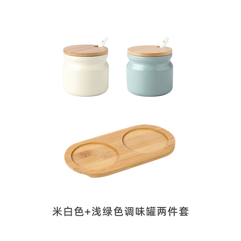 Set di contenitori verde chiaro + bianco 2