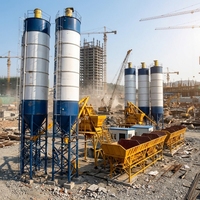 Centrale à béton électrique fixe Guancheng HZS40 robuste avec roulement et trémie pour projets routiers