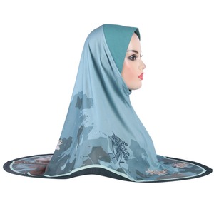 Khiêm tốn mới thời trang <span class=keywords><strong>Mech</strong></span> Floral <span class=keywords><strong>Print</strong></span> phụ nữ hijab cao cấp hoa hồi giáo hijab khăn cho Femme h0285 - Product Image 2