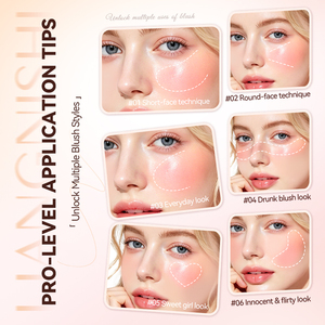 Colorete en Polvo Mate para Mejillas, Maquillaje de Alta Pigmentación, Resistente al Agua, Rosa, Colorete Compacto Individual, Marca Privada - Product Image 5