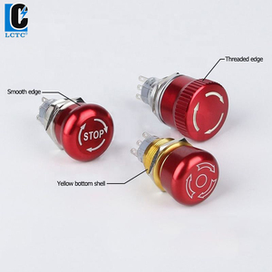 Saklar Tombol Stop Darurat Logam 19mm Tombol Stop Darurat 1NO1NC Kepala Jamur Saklar Stop Darurat Plastik untuk Lift - Product Image 5