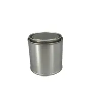 ふた付き250ml空の丸い金属缶容器塗料缶