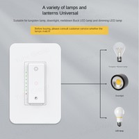 Interruptor Táctil Regulable de 2 Vías Estándar Estadounidense YUHE, 110V/240V, Clasificación IP27, Unipolar/Bifásico, 10A, Material de PC, Iluminación Regulable
