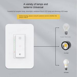 Interrupteur tactile à intensité variable 2 voies standard US 110V/240V, indice de protection IP27, unipolaire/bipolaire 10A, en polycarbonate pour éclairage dimmable - Product Image 6