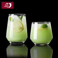 Ensemble de verrerie géométrique moderne Verre à whisky hexagonal à pied haut Résistant à la chaleur Verre à eau pour café Hôtel