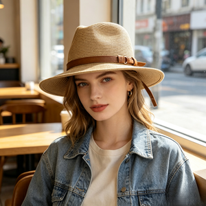 Chapeau de soleil pliable en fourrure pour <span class=keywords><strong>femme</strong></span> Comhats, pour la plage, protection UV, été - Product Image 3