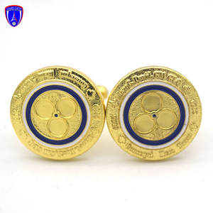 ที่กำหนดเองซอฟท์เคลือบชุบทองรอบบุรุษกระดุมข้อมือสำหรับพรรคสูท - Product Image 5