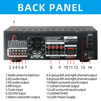 AV-502BT 7.0 kanal 2000W yüksek güç ev amplifikatör