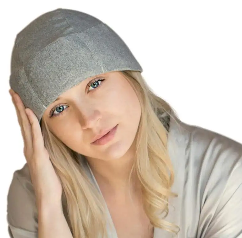 Keyfini çıkarın baş ağrısı ve migren giderici şapka bir baş ağrısı buz maskesi veya şapka için kullanılan migren ve gerilim baş ağrısı rölyef