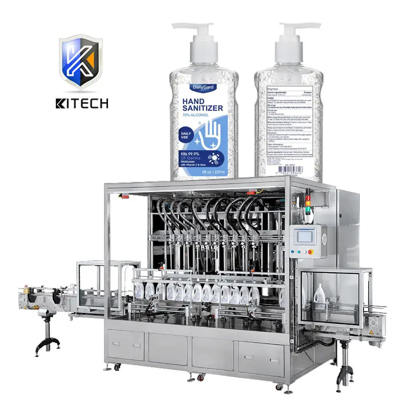 Automatic alcohol gel hand sanitizer liquid gear pump filling machine