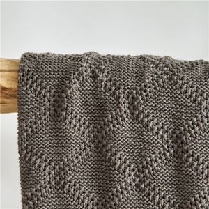 LGT — couverture tricotée léger 100% <span class=keywords><strong>coton</strong></span>, <span class=keywords><strong>Plaid</strong></span> Argyle, pour adultes et enfants, livraison gratuite - Product Image 4