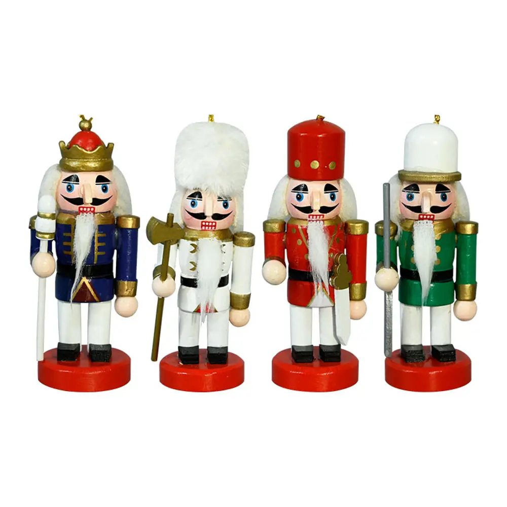 NEW Christmas decorations small size wooden hand make soldier Christmas nutcrackers sets