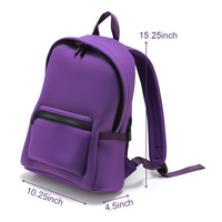 Soldes d'usine : Nouveau sac à dos vintage pour ordinateur portable, étanche en néoprène, léger, 16L, unisexe, décontracté pour femme, avec fermeture éclair, portable