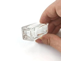 Tube de brillant à lèvres écologique, flacon carré en verre mat transparent, contenants pour rouge à lèvres liquide, bouchon à vis, kit d'huile à lèvres 6 ml avec bouchon à brosse