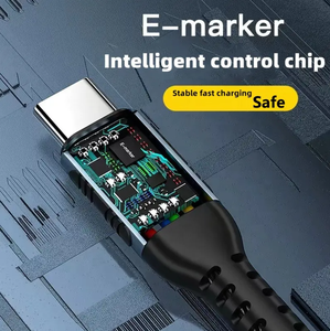 Chất lượng cao PD 100W ctoc nylon sạc nhanh 5A Cáp dữ liệu USB-C PD Loại-C Loại-C dây 100% nylon chất liệu linh hoạt dây - Product Image 5