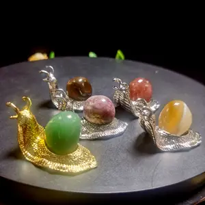 Cristal de alta calidad, piedra preciosa natural caída, adorno Animal, piedra de cristal rodante para decoración del hogar