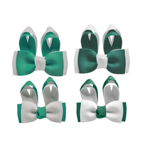 Barrettes à cheveux pour filles, en ruban durable, faites à la main, double nœud de 5,5 cm, en différentes couleurs, accessoire