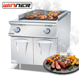 Parrilla comercial de roca volcánica, parrilla eléctrica con gabinete de acero inoxidable para restaurante - Product Image 1