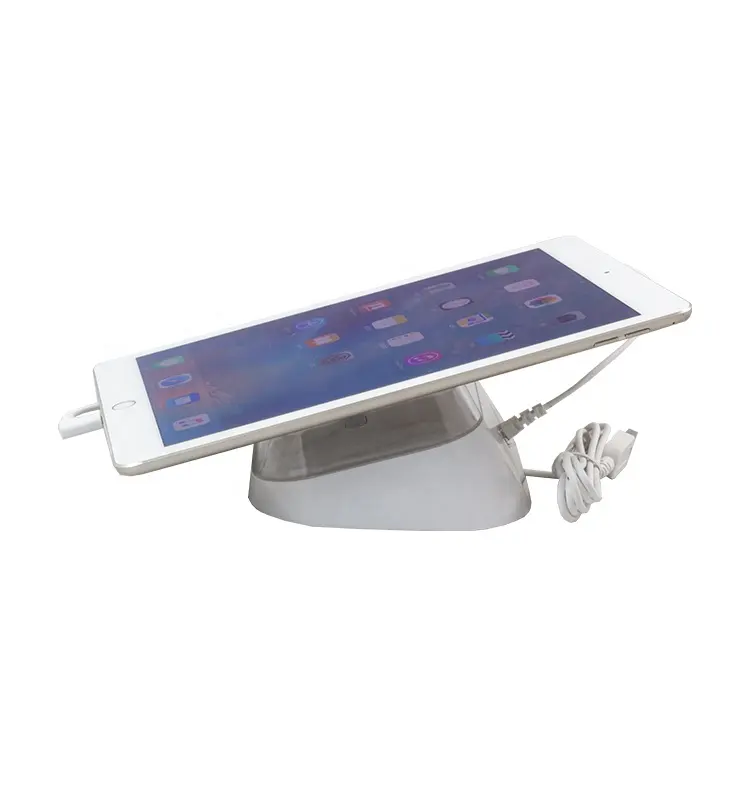 S2535 transparente plástico tablet segurança stand varejo anti roubo alarme base para pad