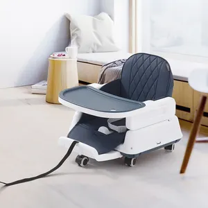 Cadeira alta dobrável multifuncional 7 em 1 para bebês, cadeira de plástico com rodas, 2024