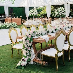 Sillas de Banquete de Acero Inoxidable Dorado de Excelente Calidad para Hoteles y Restaurantes Modernos de Lujo, Silla de <span class=keywords><strong>Reina</strong></span> para Bodas, Fiestas y Cenas - Product Image 2