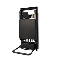 Machine de Pilates Reformer en aluminium durable, pliable, pour usage domestique, avec cadre noir, design compact et portable pour studio de Pilates