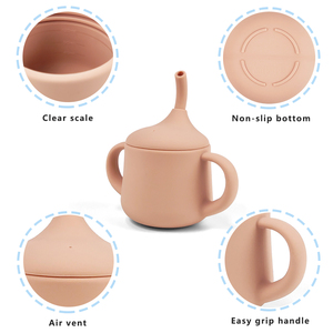 Gobelet à bec souple en silicone pour bébé, écologique, 2 en 1, anti-chute - Product Image 2