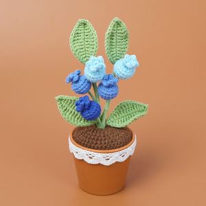 Decoración para el Hogar, Mini Maceta de Flores y Frutas Tejidas a Crochet, para Graduación, Día del Padre, Día de la Madre, Regalo Festivo - Product Image 5