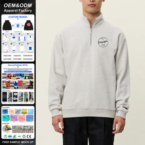 Sudadera de Algodón Francés de Alta Calidad para Hombre, Corte Regular, Personalizada con Bordado, Cierre de Cremallera, Venta al Por Mayor - Product Image 1