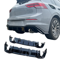 Kits de modification de carrosserie automobile séparateur de diffuseur de lèvre de pare-chocs arrière pour VW Golf MK8 R Line GTI