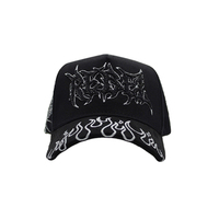Gorra de Béisbol Personalizada OEM con Pedrería, 5 Paneles, Logotipo Bordado en 3D, Forro de Satén y Gamuza, para Exteriores