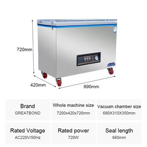 Máquina de Envasado al Vacío Industrial de Doble Bomba de Bajo Precio Modelo 1000 para Sacos Grandes, Tipo Largo, para Granos Húmedos y Secos, Cereales, Frijoles y Arroz - Product Image 2