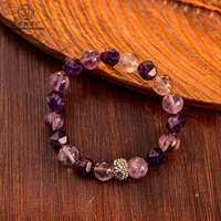 Bracelet en perles fait main 10/11 mm en quartz naturel, magnifique bracelet de protection des chakras en cristal, cadeau pour la Saint-Valentin