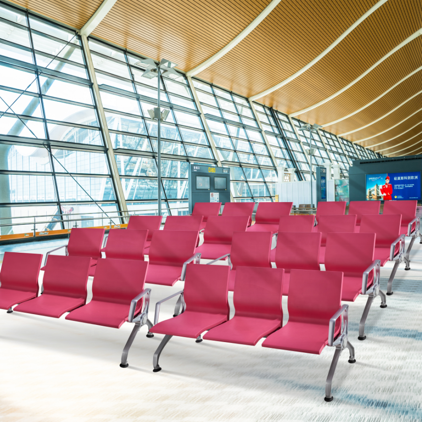 Полиуретановые из нержавеющей стали высокого качества 3 местный аэропорт кресло ожидания тандемные посадочные места для приемной стулья Gang стул