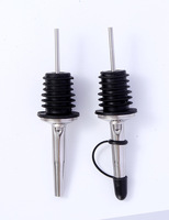 Becs verseurs professionnels en acier inoxydable avec capuchons de protection en caoutchouc-Verseurs de bouteilles durables pour bar, cuisine et restauration