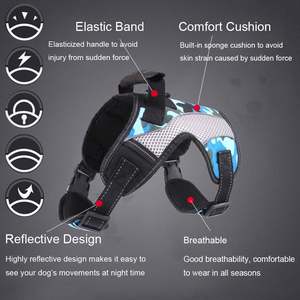 KBOOK Harnais tactique réfléchissant réglable pour petits chiens de taille moyenne sans traction avec poignée pour l'entraînement à la marche - Product Image 3