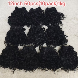 Promoción Letsfly: Paquetes de Cabello Humano 100% Natural Negro 9A Remy Brasileño de 10 Pulgadas, 50 Piezas, 1 kg, en Oferta a $1.2 - Product Image 2