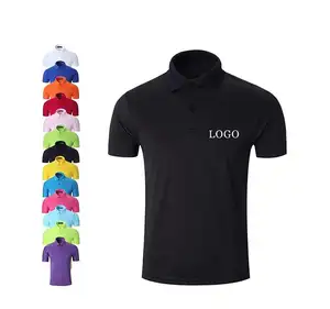 New Design Plain Stylish Button Up Office T Shirts Men's Polo T shits/polo breathable shirts for men