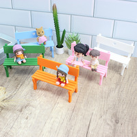 Kursi Taman Miniatur Rumah Boneka, Bangku Miniatur Rumah Boneka, Furnitur Miniatur Rumah Boneka