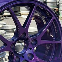 Rines de Aluminio Forjado Cóncavos Profundos Personalizados de 17 18 19 20 21 22 Pulgadas, 5*100 5*112 5*114.3 5*120, Color Morado Brillante, Diseño de Rayos Delgados para A3 A4 A5