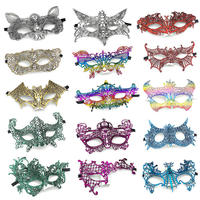 Masque de soirée en dentelle demi-visage, sexy, doré, léger, élégant, décoratif, pour Halloween, cosplay, spectacle de danse, accessoires de fête, vente en gros