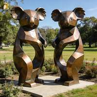 Statue de koala en bronze coulé de grande taille, design abstrait, pour parc extérieur, jardin