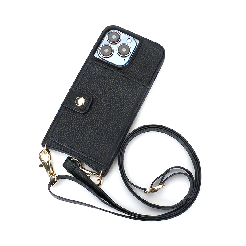 Пользовательский Кожаный противоударный чехол для мобильного телефона с роскошным ремешком для iphone14 13pro